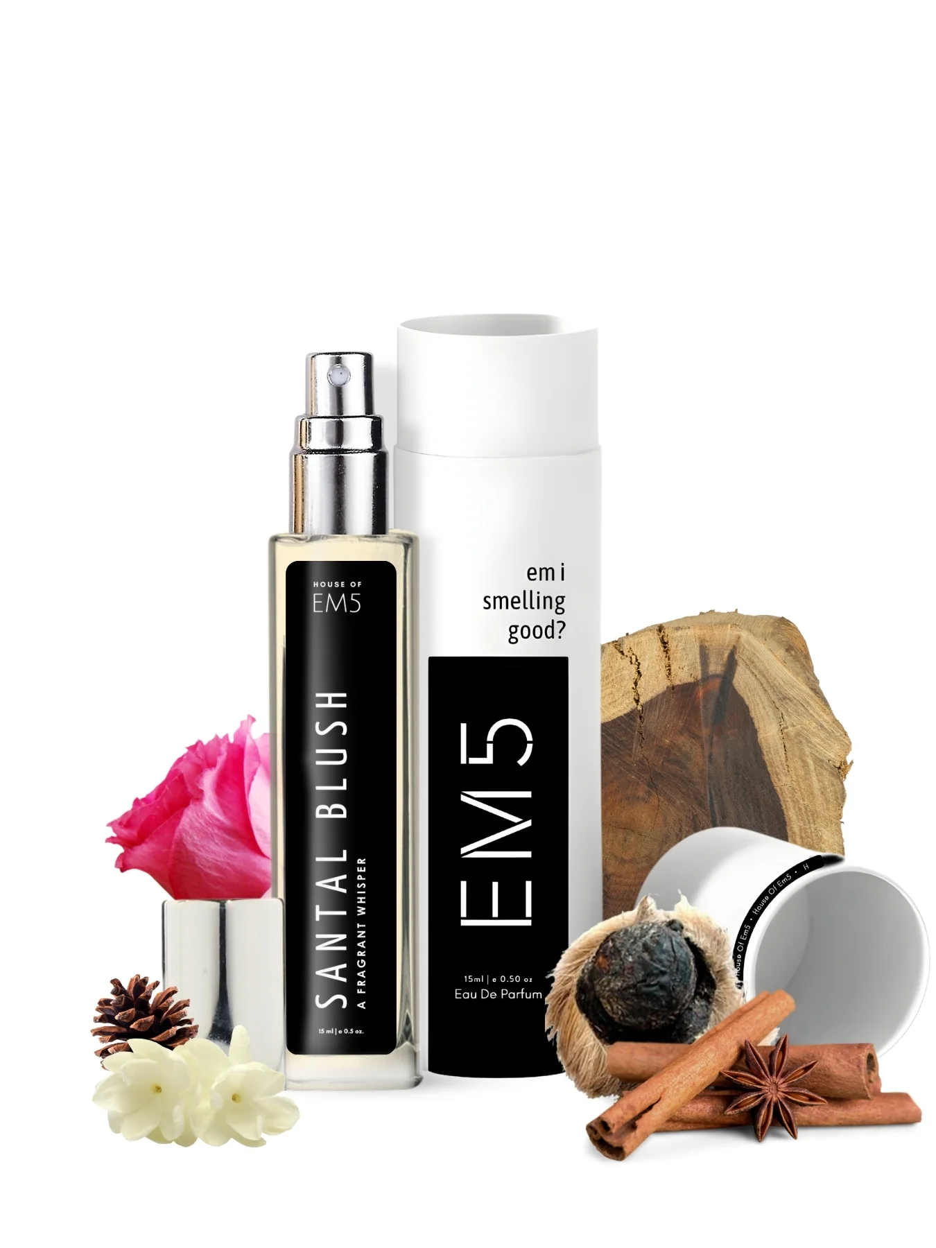 EM5™ Santal Blush Perfume | Eau De Parfum Spray for Women | Woody Musky Oud Fragrance Accords | Luxury Gift for Her | Sizes Available: 50 ml / 15 ml - Image 6