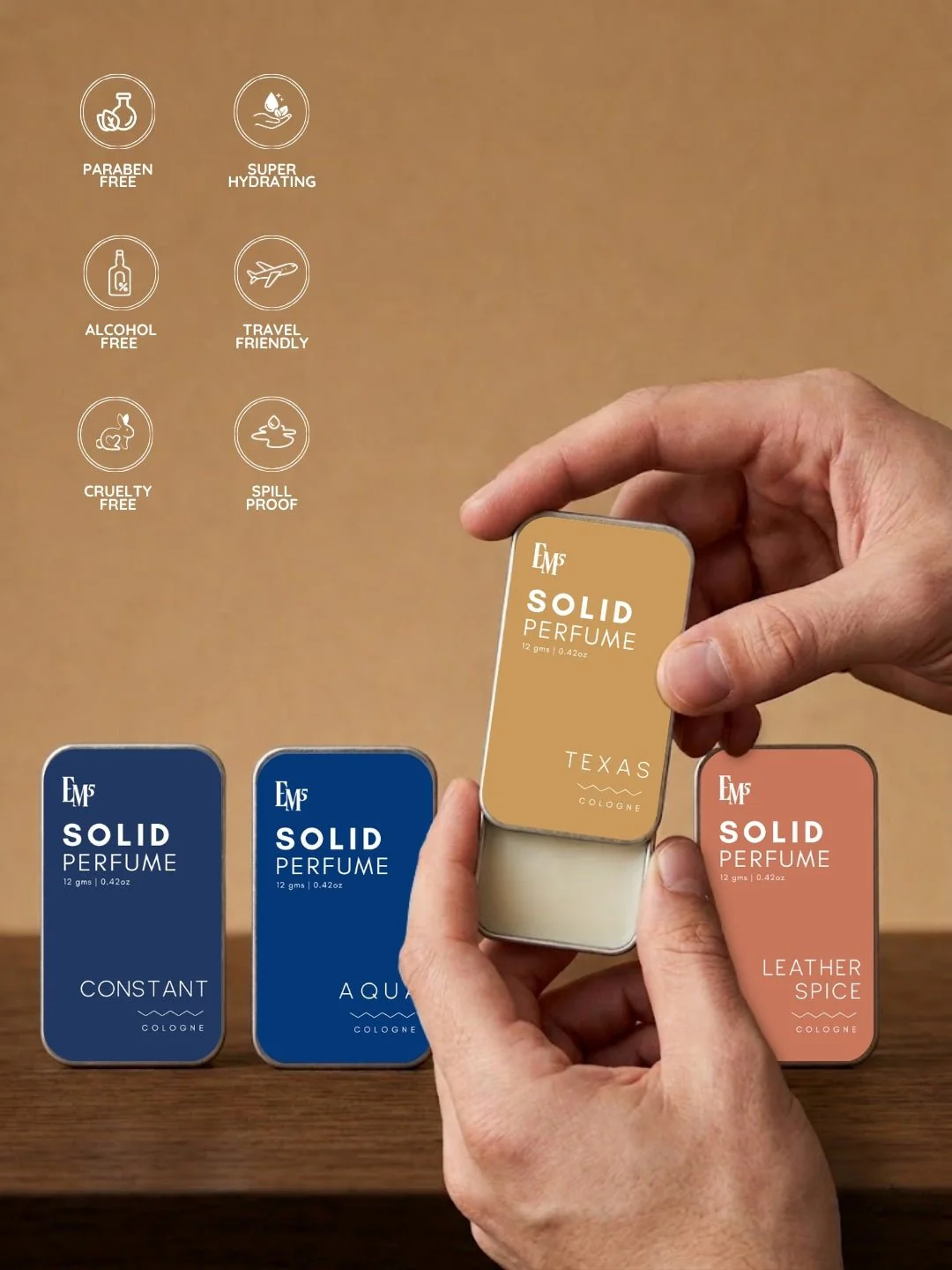 Men Set of 4 Solid Perfumes - Image 3