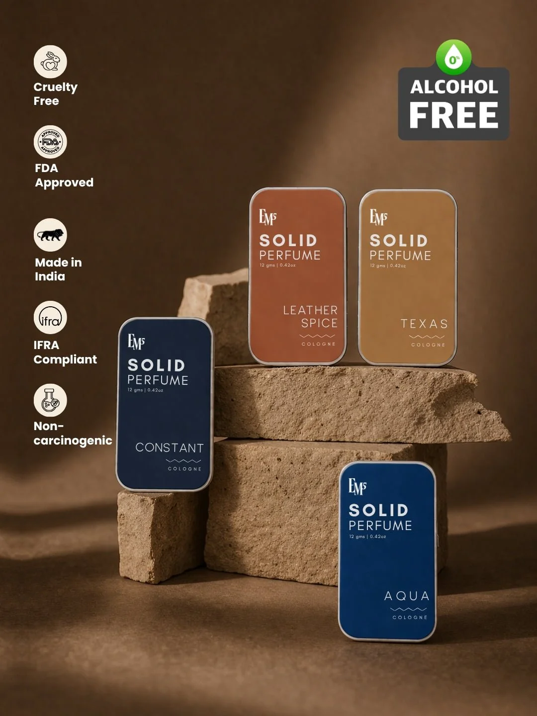 Men Set of 4 Solid Perfumes - Image 4