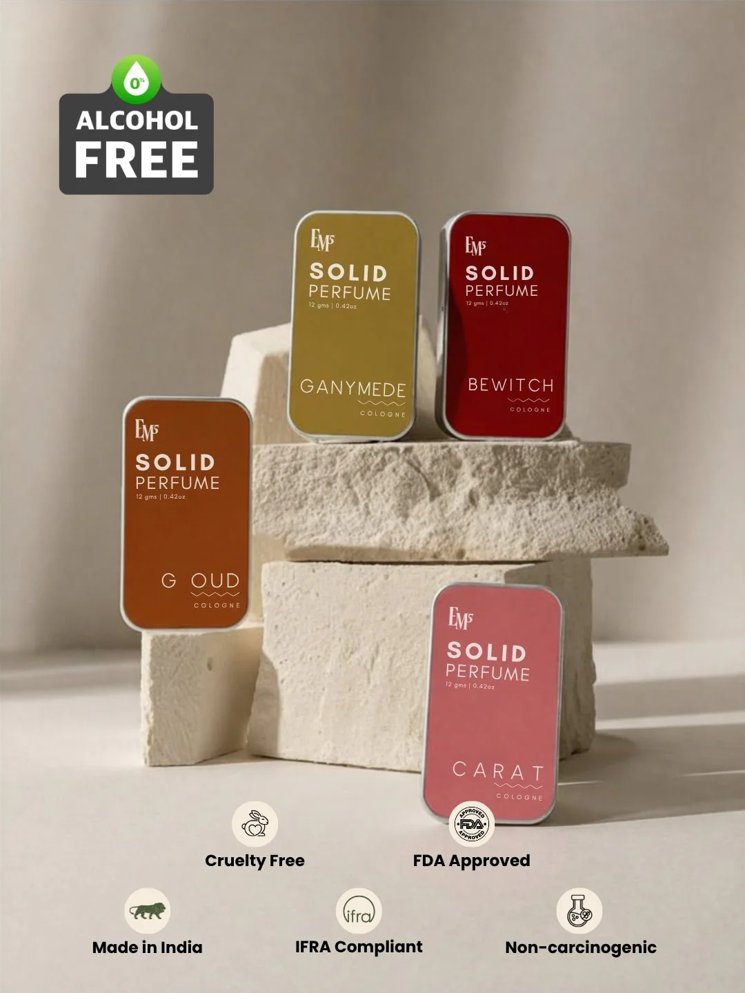 Women Set of 4 Solid Perfumes - Image 4